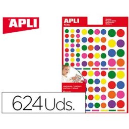 Figuras Apli Auto Adesivas Circulo Multicolor Blister de 6 Folhas