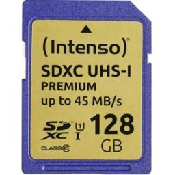 Cartão de Memória 128GB SDHC Premium Class10 UHS-I - INTENSO