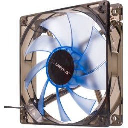 Ventoinha 120mm LED Azul (Cinzento/Transparente) - UNYKACH