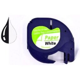 Cinta Rotuladora Auto-Adesiva 12mm x 4m p/ Letratag (Branco) - Q-CONNECT