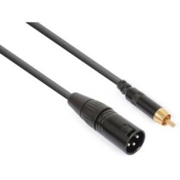 Cabo Adaptador Canon Macho - RCA Macho (15cm) - POWER DYNAMICS CONNEX