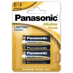 Blister 2 Pilhas Alcalinas 1,5V C / LR14 - PANASONIC