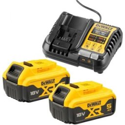Pack 2x Baterias 18V 5,0Ah + Carregador - DEWALT