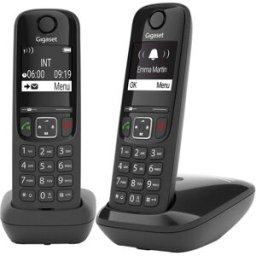 Telefone Digital DUO s/ Fios Gigaset AS690 (Preto) - SIEMENS