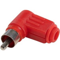 Ficha RCA Macho Curva Vermelha