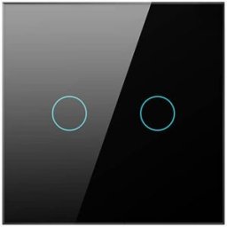 Interruptor Inteligente TS02-EU-B2 2 Canais WiFi Tuya (Preto) - AVATTO
