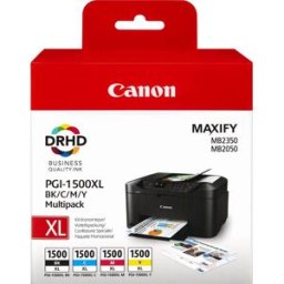 Pack 4x Tinteiros PGI-1500XL (Preto, Azul, Magenta e Amarelo) - CANON