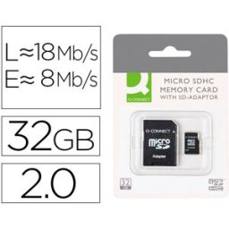 Cartão Memória MicroSD 32GB (CLASS 6) c/ Adaptador SD - Q-CONNECT