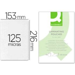 Bolsa de Plastificar Q-Connect 153 X 216 mm Din A5 125 Microns Auto Adesivas (100 Unidades)