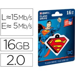 Pen Drive Usb Flash 16GB Usb 2.0 Collector Superman - EMTEC