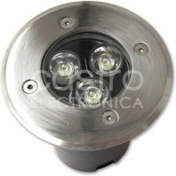 Projector LED Encastre IP65 220V AC 3W Branco F. 6000K 300Lm