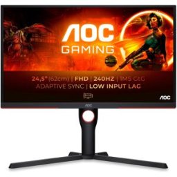 Monitor Gaming VA 24.5" 25G3ZM Full HD (Preto, Vermelho) - AOC