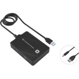 Adaptador Hub "4-EM-1" USB 3.0/2.0 - (1x USB-A 3.0 + 3x USB-A 2.0) c/ Power Jack - CONCEPTRONIC