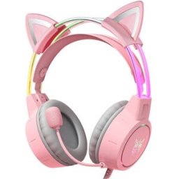 Auscultadores Headset Bluetooth X15Pro RGB (Rosa) - ONIKUMA