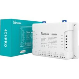Módulo 4 Comutadores Smart Wi-Fi Wireless Pro p/ Domótica Comp. Amazon Echo, Google Home - Sonoff