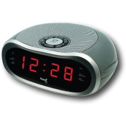Rádio Relógio AM/FM c/ Entrada Auriculares (Cinzento) - SAMI