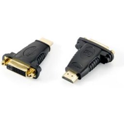 Ficha Adaptadora HDMI A Macho -> DVI Femea - EQUIP