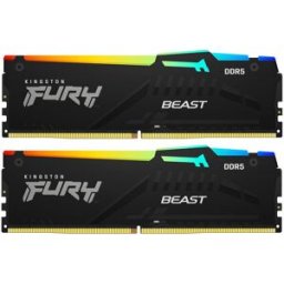 Memória RAM DIMM Fury Beast RGB 128GB (2x64GB) DDR5-5600MHz (AMD Expo/Intel XMP) CL36 - KINGSTON