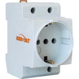 Tomada Schuko 16A 250V p/ Calha DIN - IBEROSAT