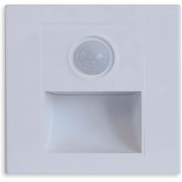 Projector Encastrar Parede LED 1,5W Branco Q. 3000K IP20 100Lm c/ Sensor Movimento