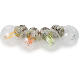 Lâmpadas de Filamento LED E27 A60 4.5W c/ Vidro Transparente (4 Unid.) - HQPOWER