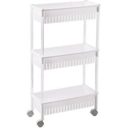 BENSON Estante/Rack Amovível 3 Níveis c/ Rodas (42 x 26 x 80cm)