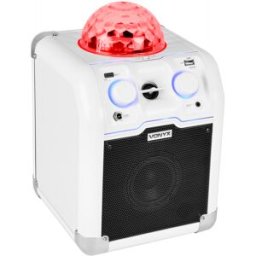 Coluna Portátil Bluetooth c/ Efeitos de LED RGB (Branco) SBS50W - VONYX