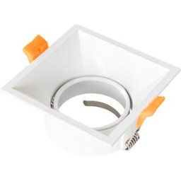 Aro Quadrado Recuado Basculante em Alumínio Branco p/ Lampadas MR16-GU10