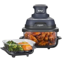 Fritadeira Air Fryer CRISPi 3.8L 1700W c/ Recipientes Vidro (Azul) - NINJA