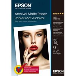 Pack 50x Folhas Papel Fotográfico A3 - EPSON