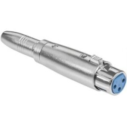 Ficha Adaptadora Canon Femea -> Jack 6,3mm Femea Mono