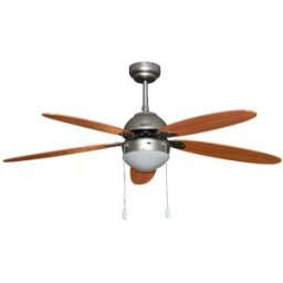 Ventoinha de Teto c/ Lâmpada (Ø132cm) 60W (Madeira) - AVANTCONNECT