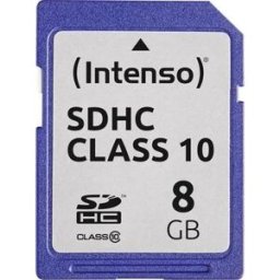 Cartão de Memória 8GB SDHC Class 10 - INTENSO