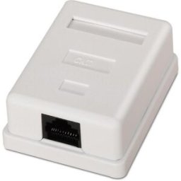 Caixa p/ Tomada RJ45 c/ 1 Conector UTP Cat6 (Branco) - AISENS