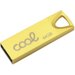 Pen Drive USB 64GB 2.0 Metal (Dourado) - COOL