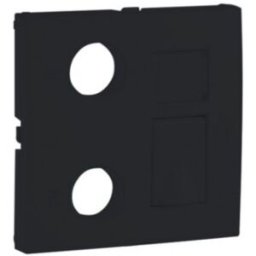 Centro p/ Tomadas Mistas R - TV - RJ45 / R - TV - RJ45 - FO LOGUS 90 (Preto Mate) - EFAPEL