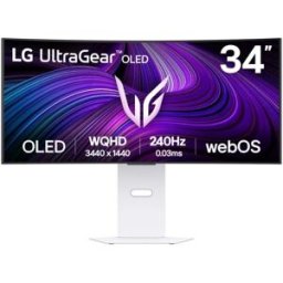 Monitor Curvo 34" 34GX90SA-W Wide Quad HD OLED (Branco) - LG