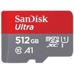 Cartão de Memória Ultra 512GB MicroSDXC UHS-I Classe 10 + Adaptador - SANDISK