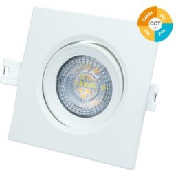 Projector LED Basculante Quadrado p/ Encastrar Série Banok 7W 3000-4000-6500K (Branco) - GSC