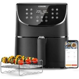 Fritadeira Airfryer Smart Wi-Fi Premium Chef Edition 5,5L 1700W (Preto) - COSORI