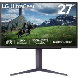 Monitor Gaming UltraGear Nano IPS 27" 27GS85Q-B Quad HD (Preto) - LG