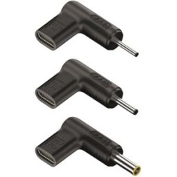 Pack 3x Conetores 90º USB-C p/ Computadores Portáteis Samsung (Preto) - NGS