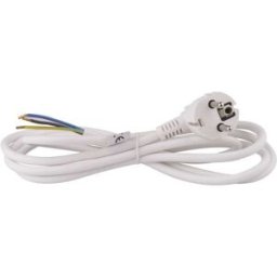 Cabo Alimentação 2 x 1 mm² + Terra (3 mts) - Branco