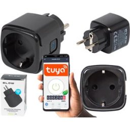 Tomada Inteligente Wi-Fi TUYA 3600W (Preto) - BLOW