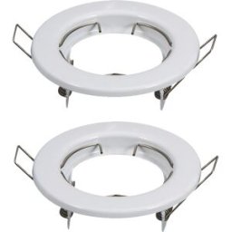 AIGOSTAR Pack 2x Aros Redondos Fixos Branco p/ Lampadas MR16-GU10