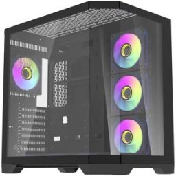 Caixa ATX FT418 PRO + 7 Ventoinhas aRGB (Preto) - DARKFLASH