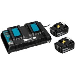 Kit Carregador c/ 2 Baterias 18V 5Ah (BL1850B + DC18RD) - MAKITA