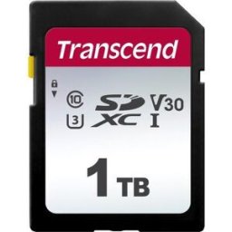 Cartão de Memória 300S 1TB SDXC 3D NAND Classe 10 - TRANSCEND