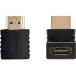 Adaptador HDMI Macho - HDMI Fêmea 90º (Preto) - TooQ
