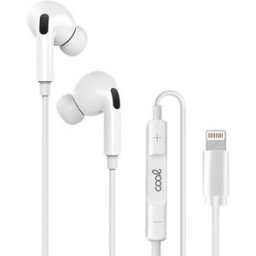Auriculares Stereo c/ Microfone p/ iPhone (Branco) - COOL